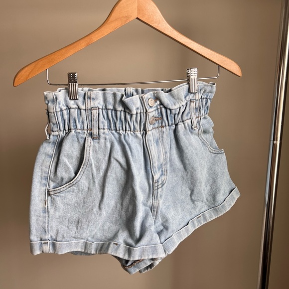 PACSUN summer jean shorts,  plain denim, (M/Mom) - Picture 1 of 3